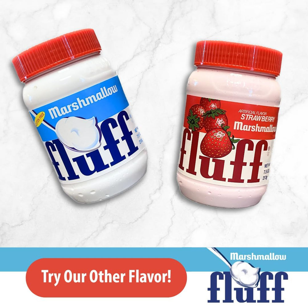 Marshmallow Fluff label close-up showing ingredients and heritage benefit