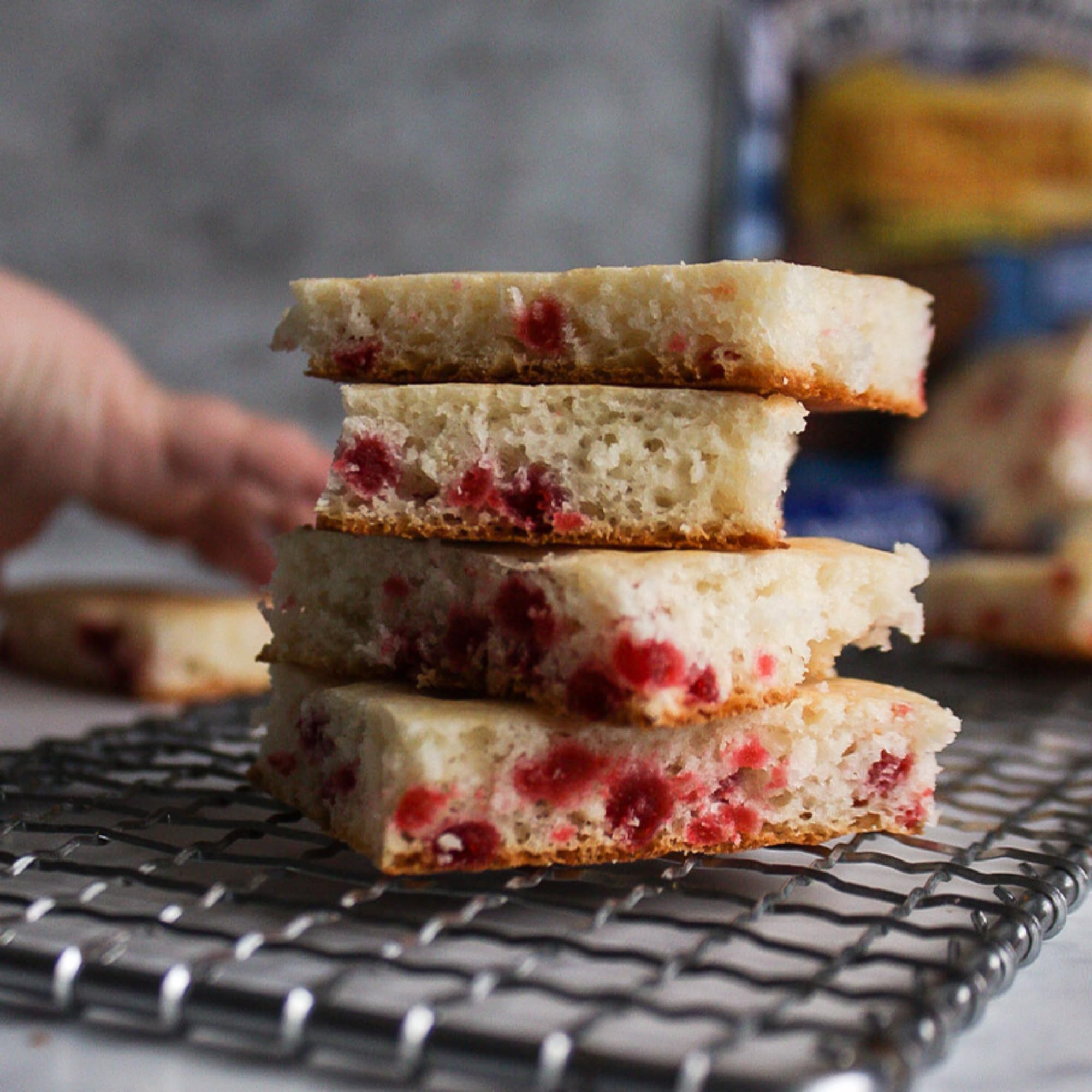 Martha White strawberry muffin with fresh strawberries for bright, fruity taste