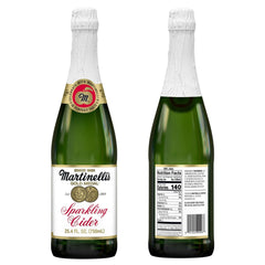 Martinelli's label close-up highlighting ingredient transparency and classic branding benefit