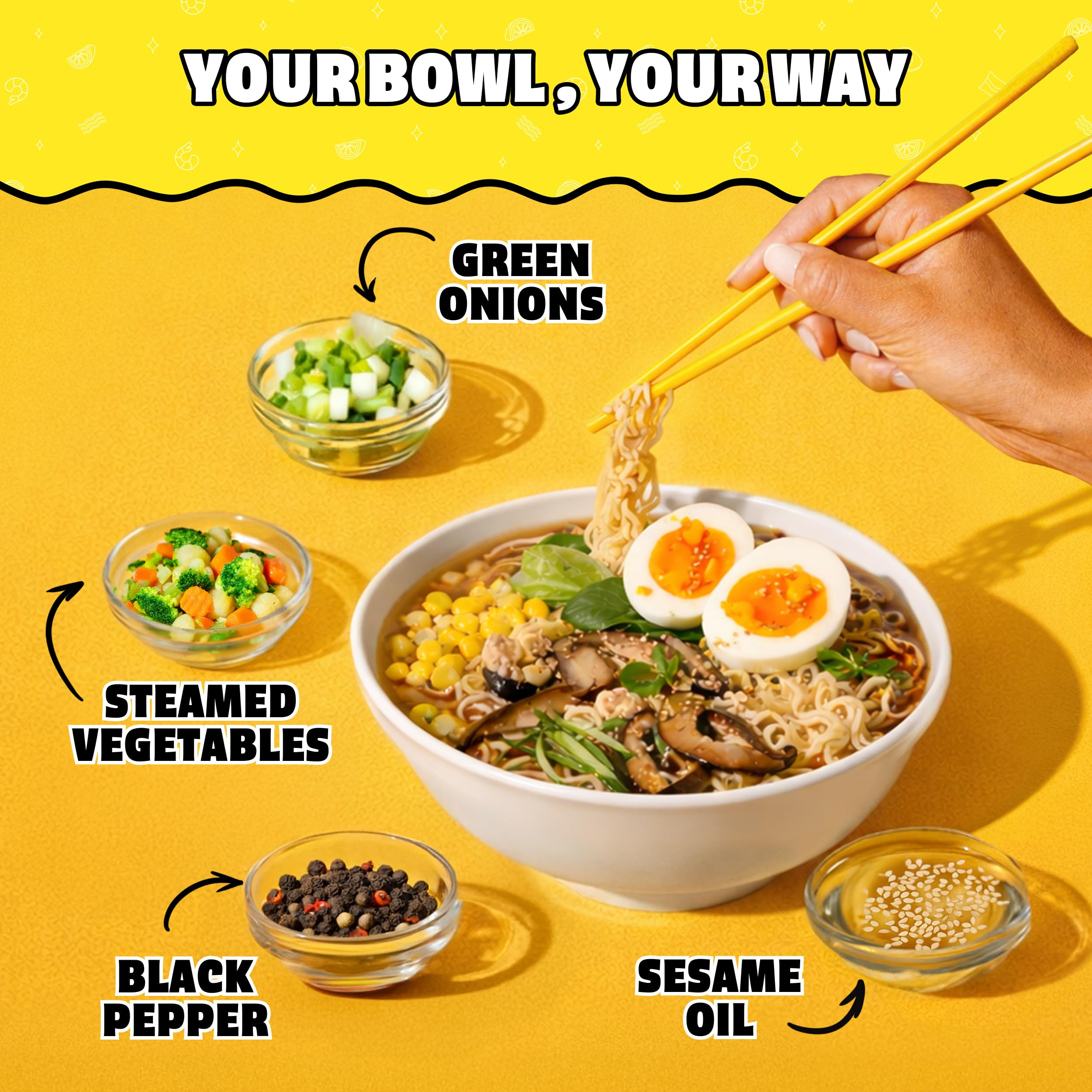 Maruchan 24-pack box with scale comparison indicating pantry value