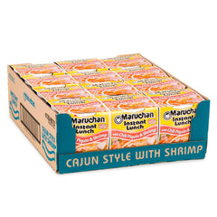 Maruchan cup front packaging showing chili piquin shrimp flavor and quick prep benefit