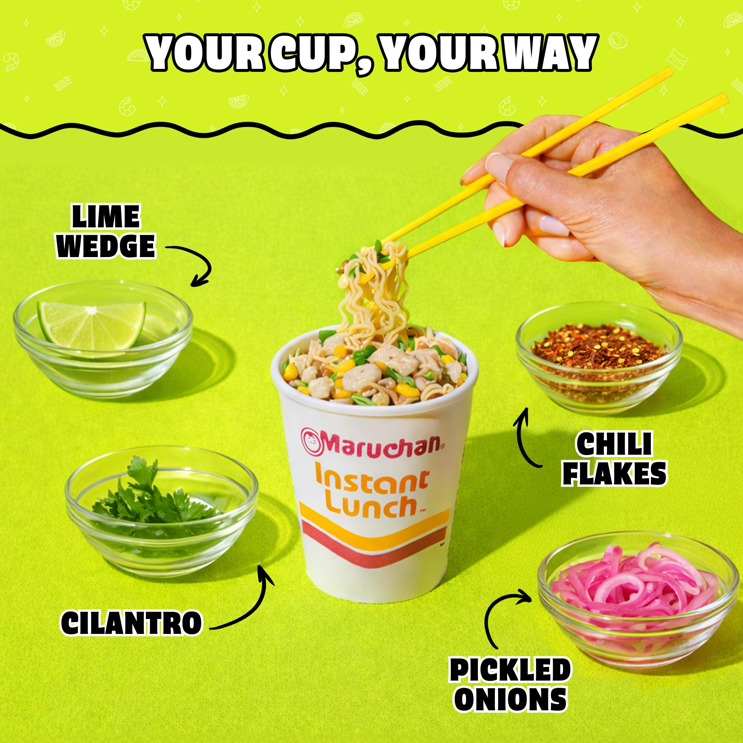 Maruchan cup in a dorm room demonstrating convenience for students and busy lifestyles