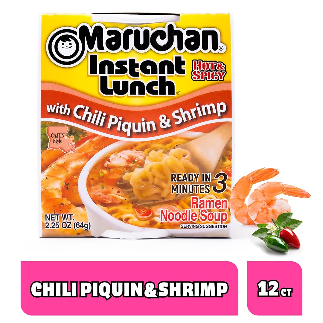 Maruchan cup open with boiling water added demonstrating fast three-minute preparation