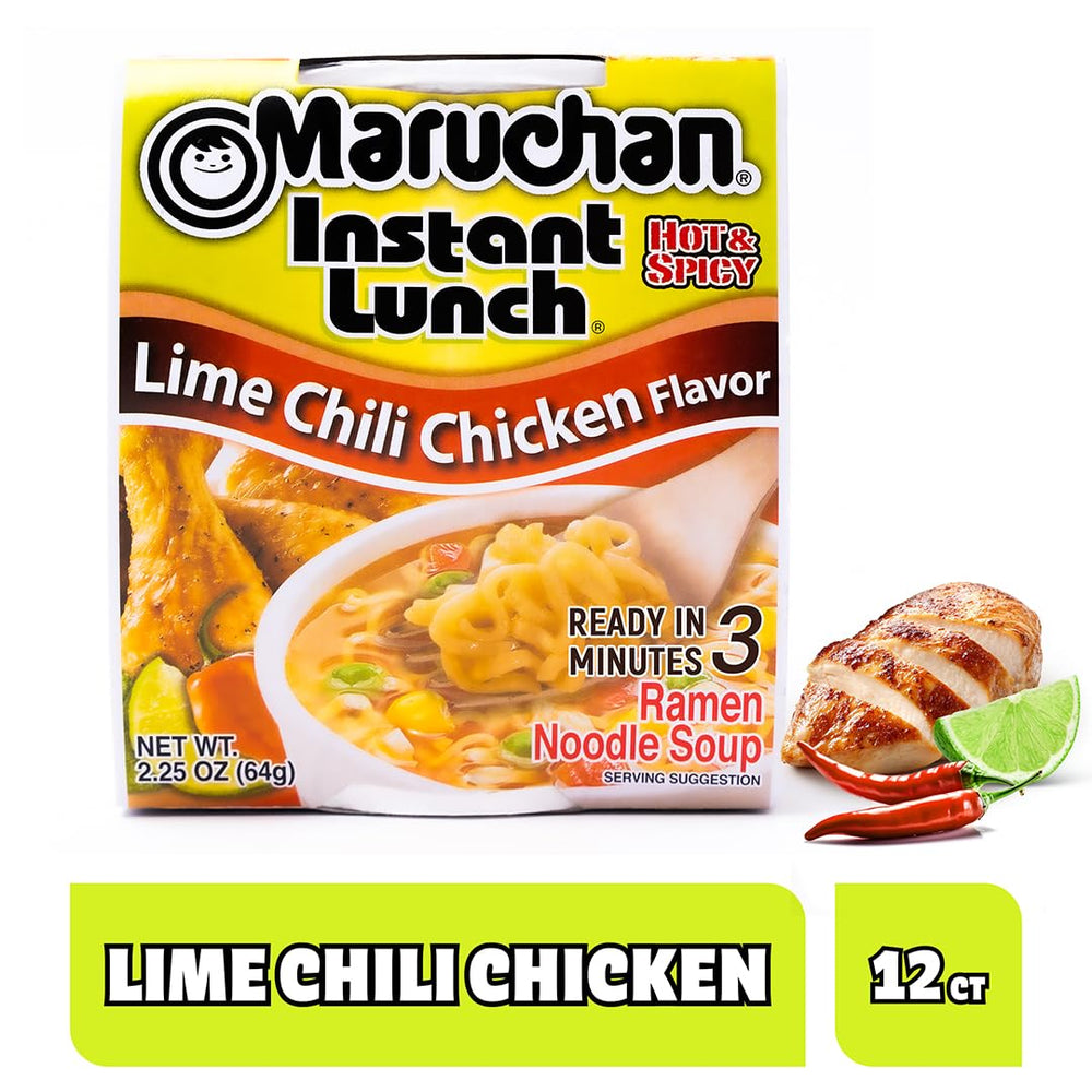 Maruchan cup open and ready to fill with boiling water for three-minute meal