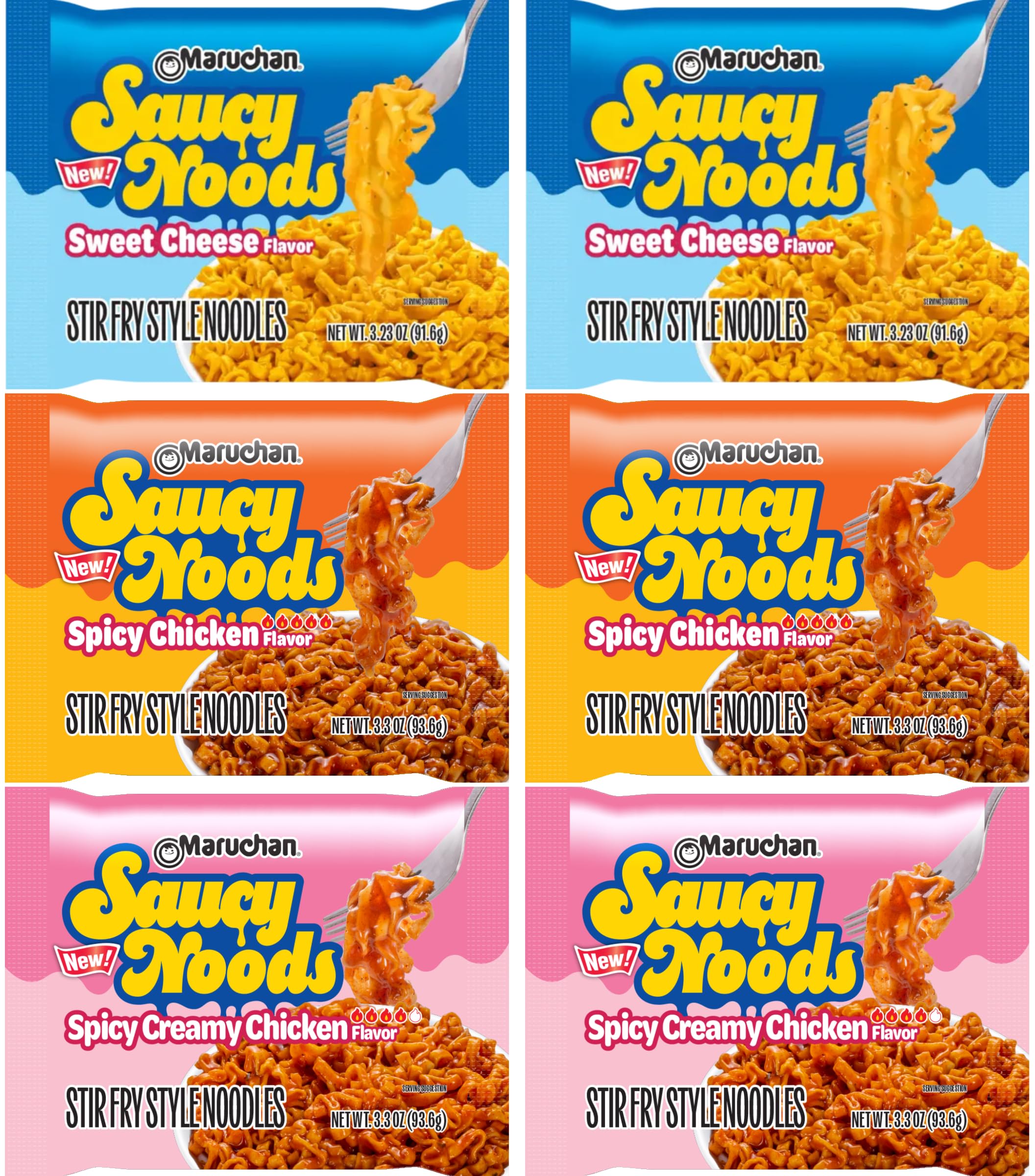 Maruchan front packaging showing variety pack and bold flavor appeal