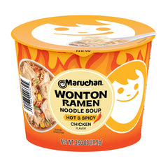 Maruchan bowl front packaging showing flavor and microwaveable convenience