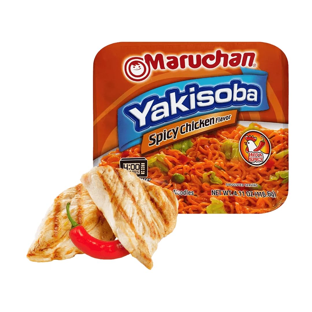 Maruchan label and nutrition facts emphasizing pantry-friendly information