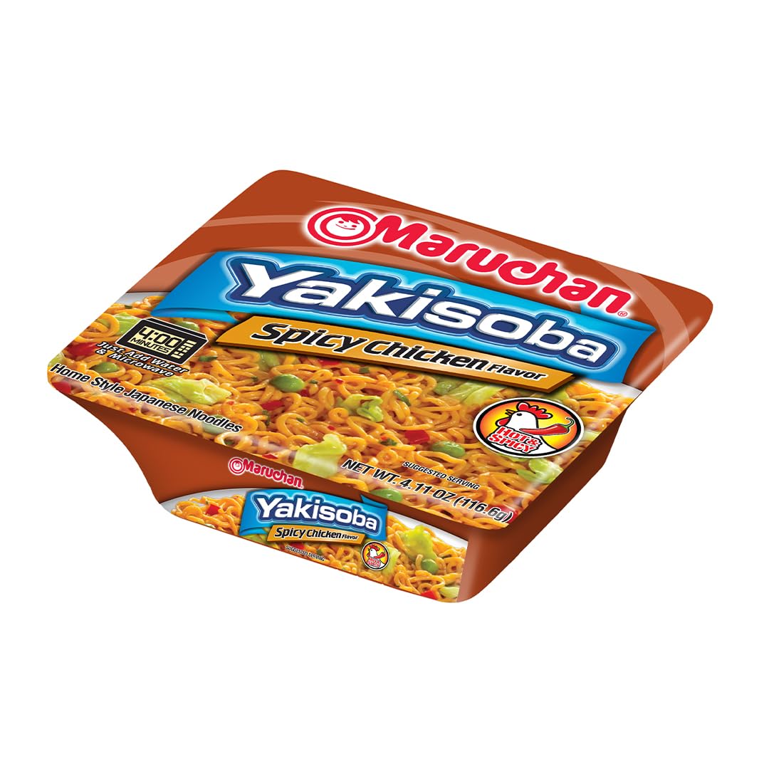 Maruchan prepared bowl in hand showing hot, ready-to-eat convenience