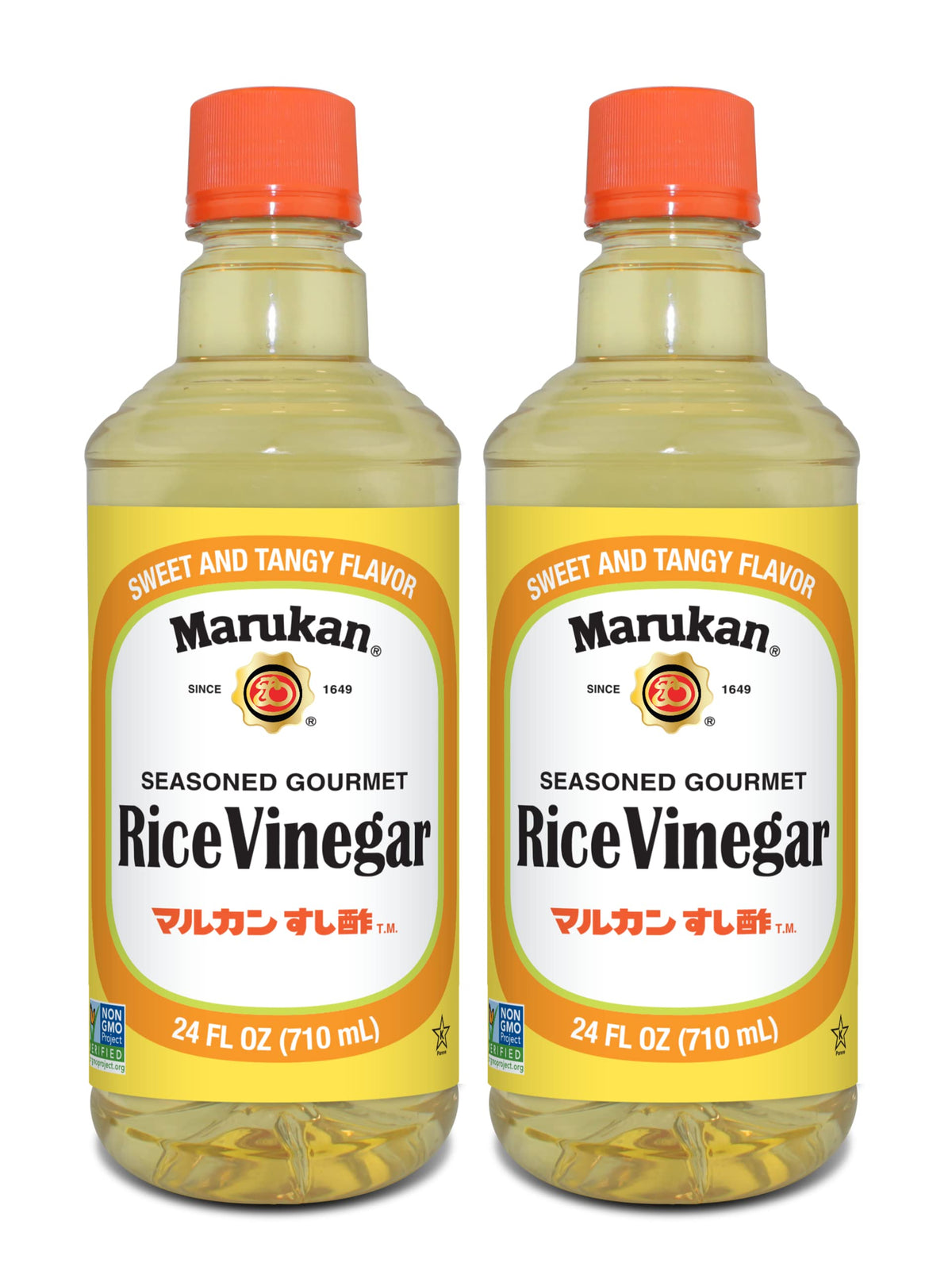 Marukan seasoned rice vinegar front packaging showing label and pack benefit