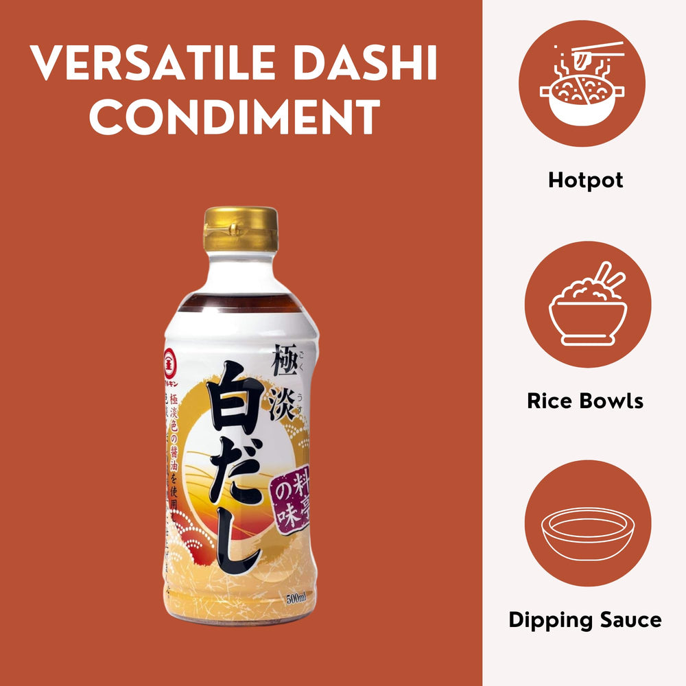 MARUKIN pouring concentrate into measuring spoon for precise seasoning benefit