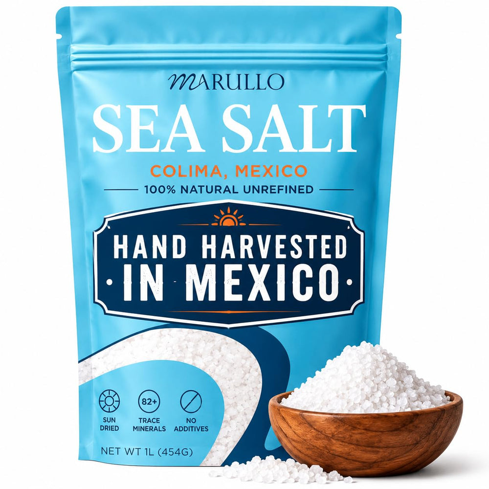 Marullo Colima front packaging showing 1 lb bag and authentic label benefits