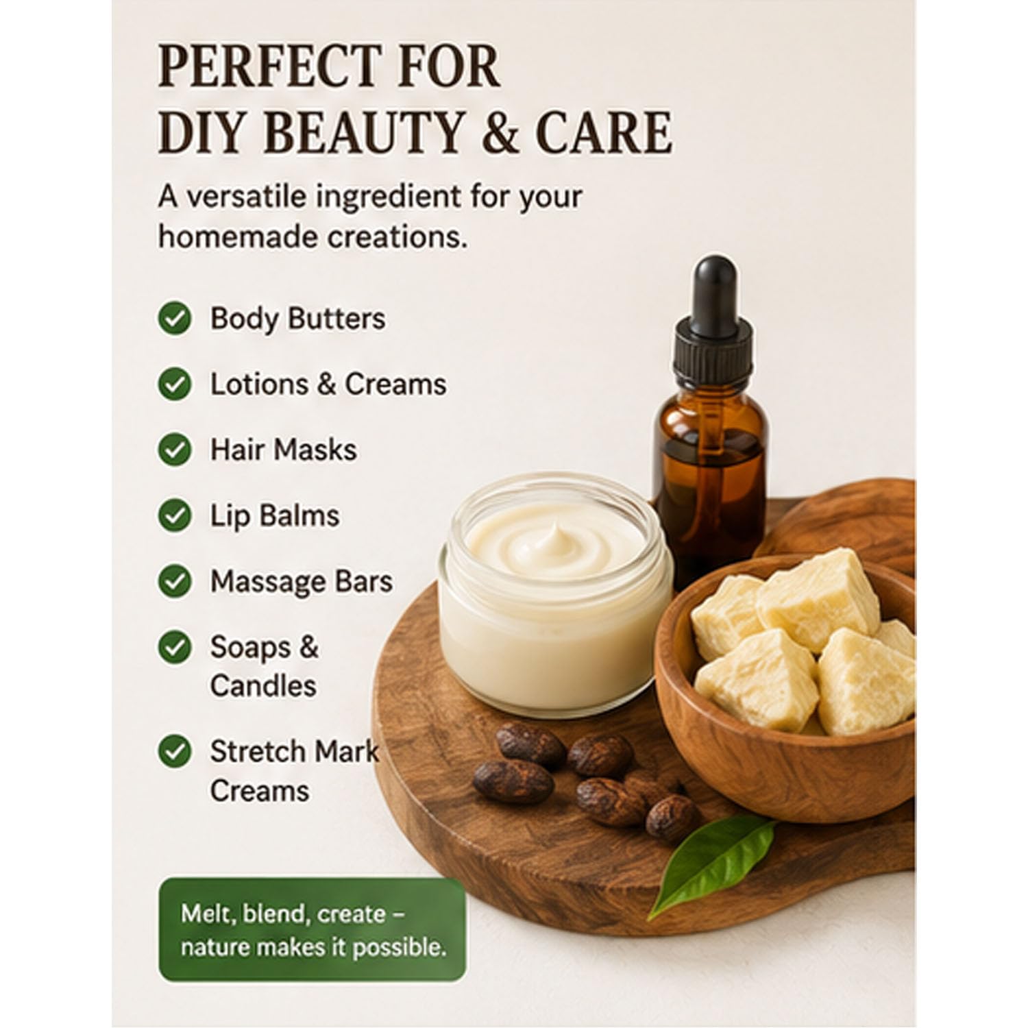 Mary Tylor Naturals block beside common items showing 8 oz size for planning benefit
