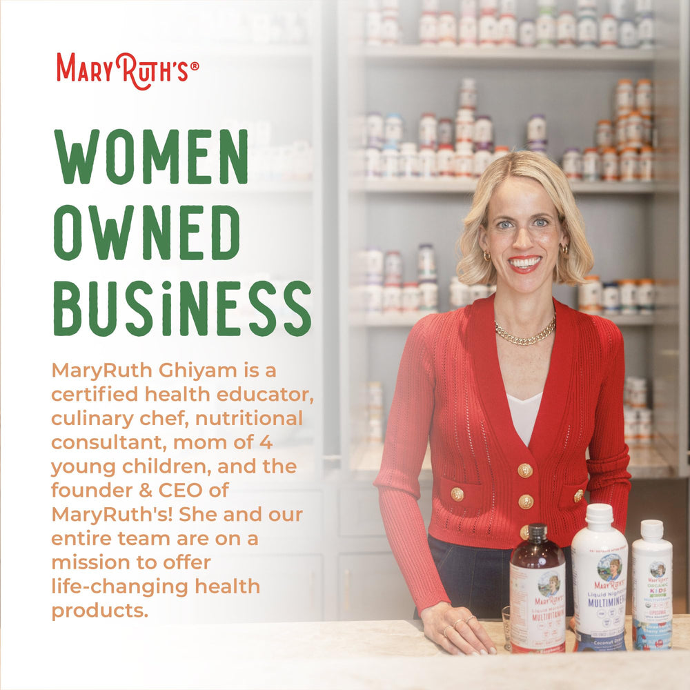 MARYRUTH'S certification seals close-up showing Organic and Clean Label Project trust