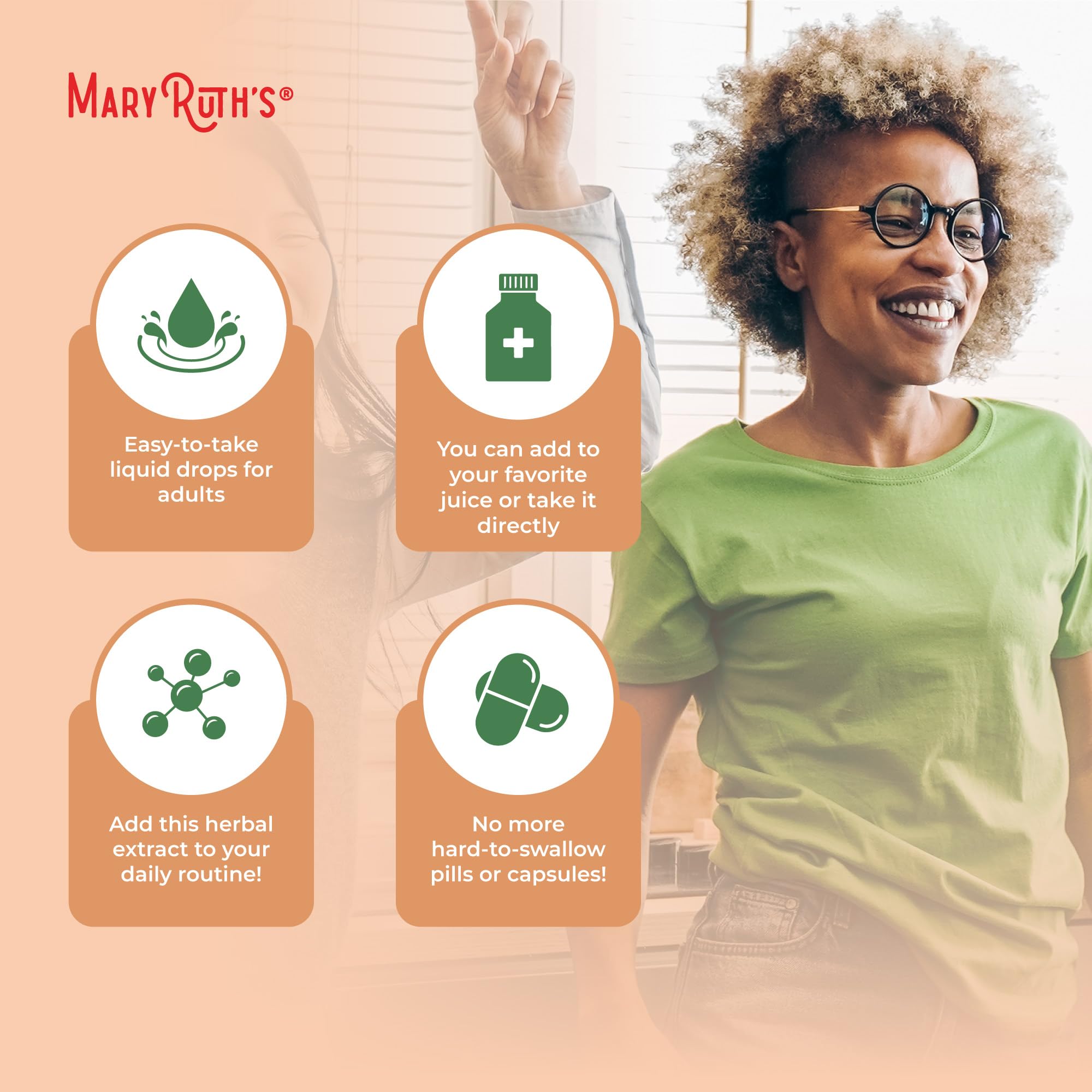 MARYRUTH'S supplement facts label and ingredients, transparent quality information