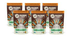 Maskal Teff front packaging showing product and organic label for pantry convenience