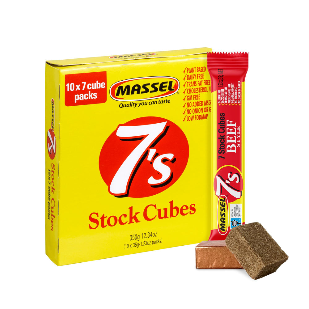 Massel front packaging showing bulk 70-cube pack and benefits