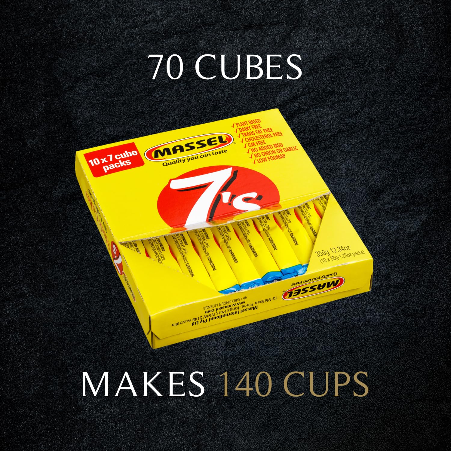 Massel open pack with individual cubes for quick, easy stock making