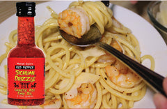 Master Chen's poured over noodles adding flavor and crunchy texture
