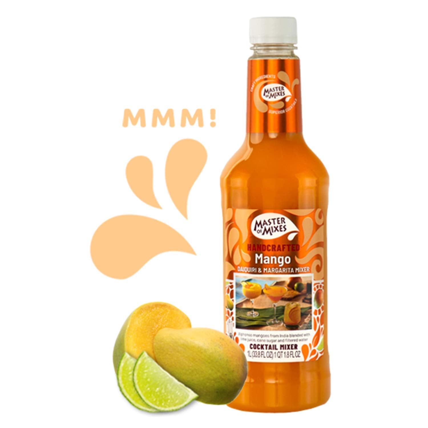 MASTER OF MIXES fresh Alphonso mango and Key limes to illustrate natural ingredients