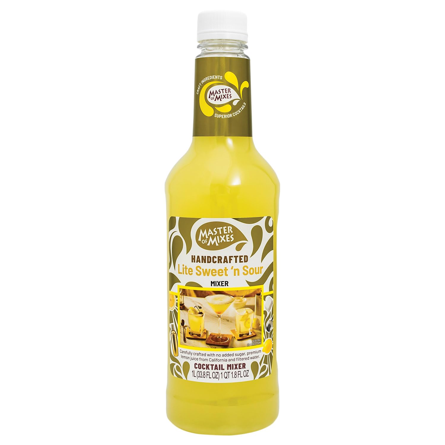 MASTER OF MIXES front packaging showing bottle and logo, clear mixing convenience