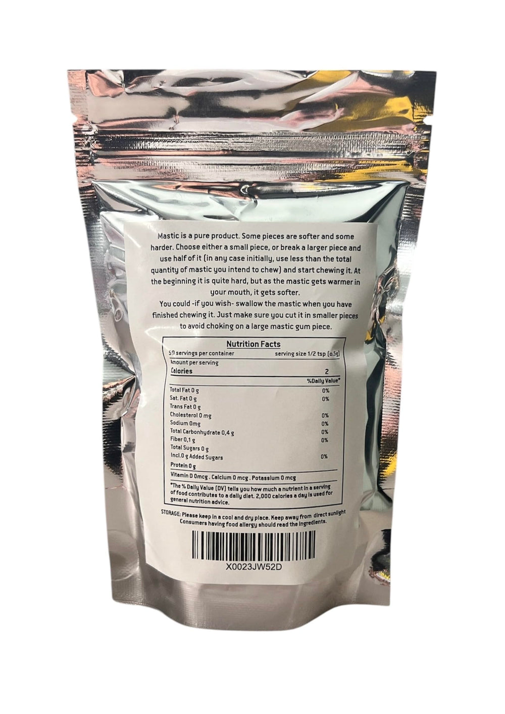 Mastic of Chios close-up of medium tears highlighting texture and aroma