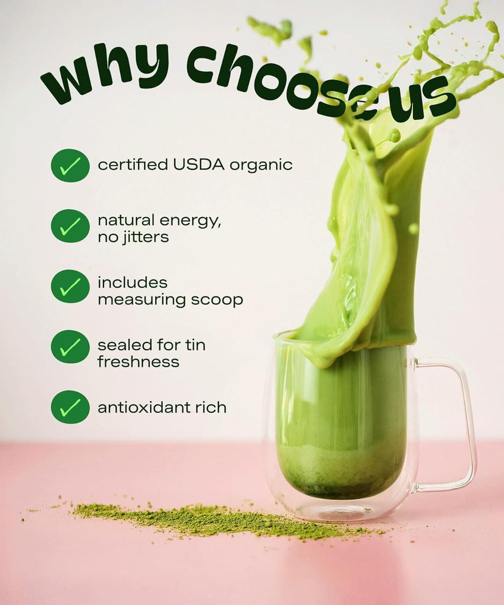 MATCHA DNA certifications label displaying USDA organic and lab testing