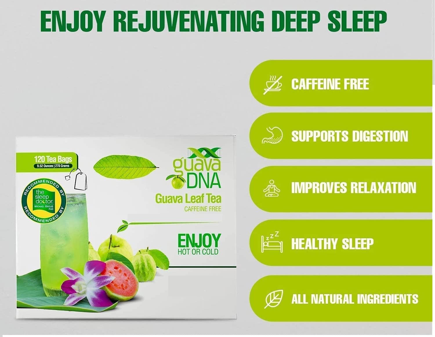 MATCHA DNA close-up teabag texture highlighting convenience and freshness
