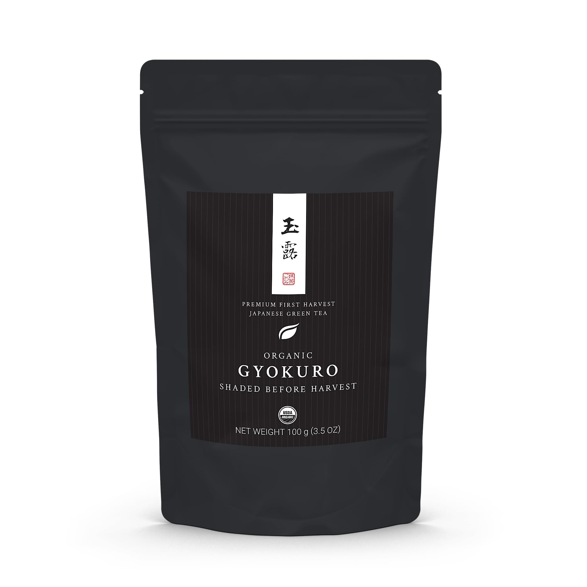Matcha Konomi front packaging showing premium 100g bag and label benefits
