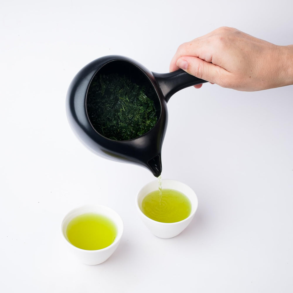 Matcha Konomi 100g bag next to a scale for size and serving reference