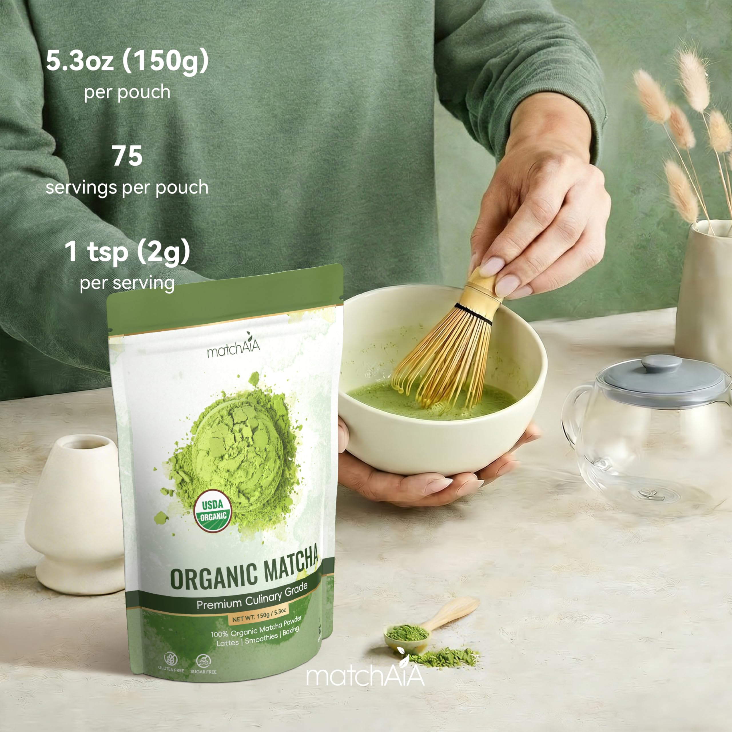 MatchAiA matcha cookies showing baking use and consistent color