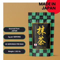 Matcharl TAROU open pouch with vivid green powder ready to use