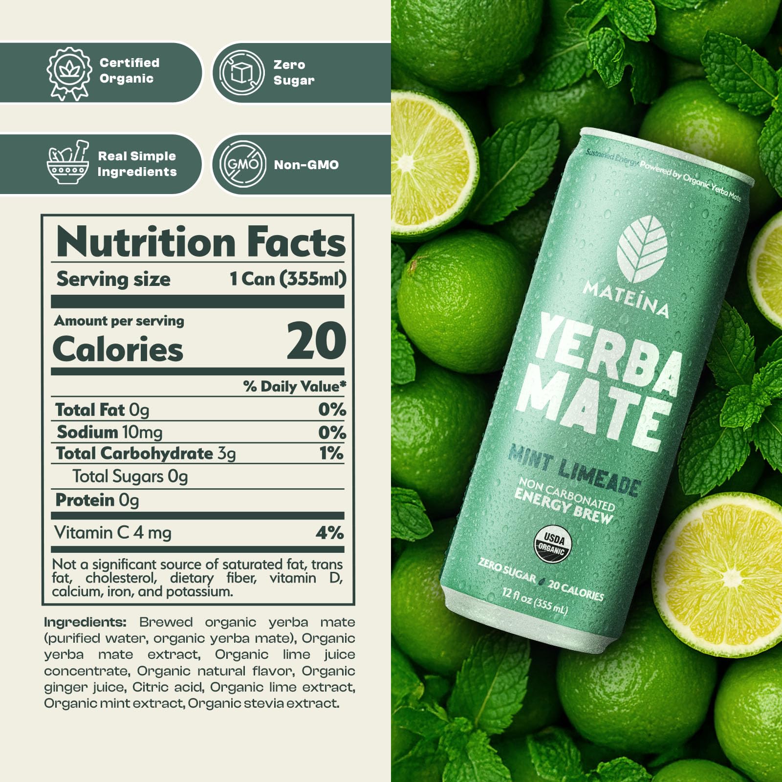 Mateina can profile highlighting label and compact, portable design benefits