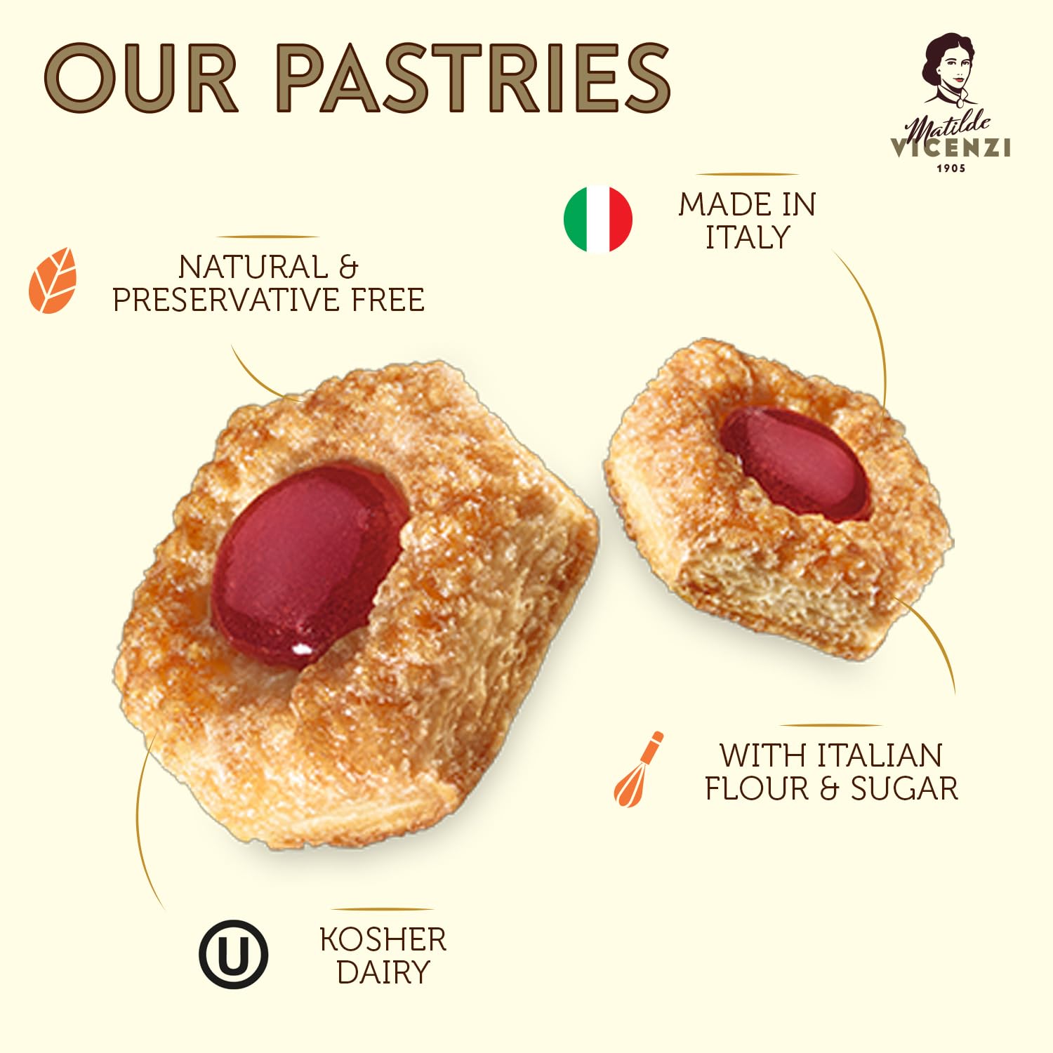 Pasticceria Matilde Vicenzi close-up flaky layers highlighting crispness