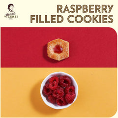 Pasticceria Matilde Vicenzi cross-section revealing raspberry filling and balance