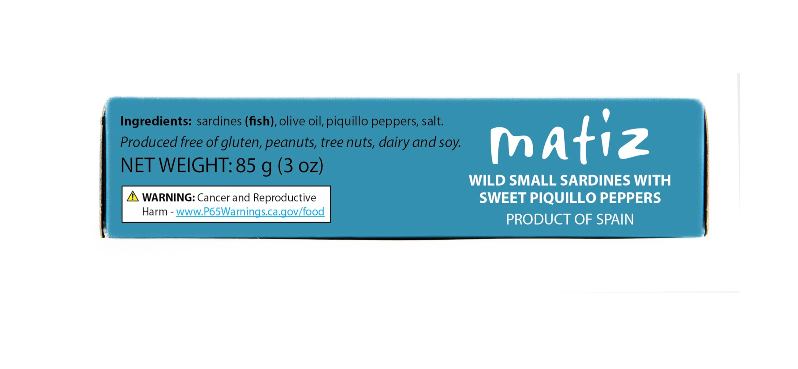Matiz three-pack tins stacked for size comparison and pantry storage