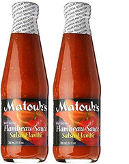Matouk's front view of two bottles showing label and vibrant color for quick flavor boost