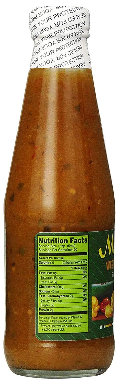 Matouk's sauce close-up texture showing peppers and papaya, highlights rich flavor