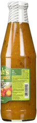 Matouk's sauce texture close-up highlighting pepper flecks and smooth pour benefit: visible quality