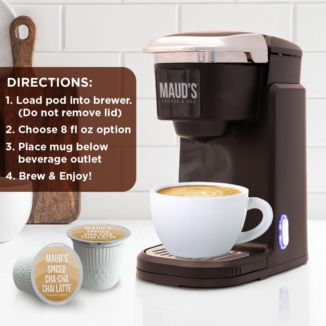 MAUD'S 72-count box next to a mug for scale, large supply for frequent use