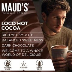Maud's pod opened to reveal dark cocoa powder and rich texture