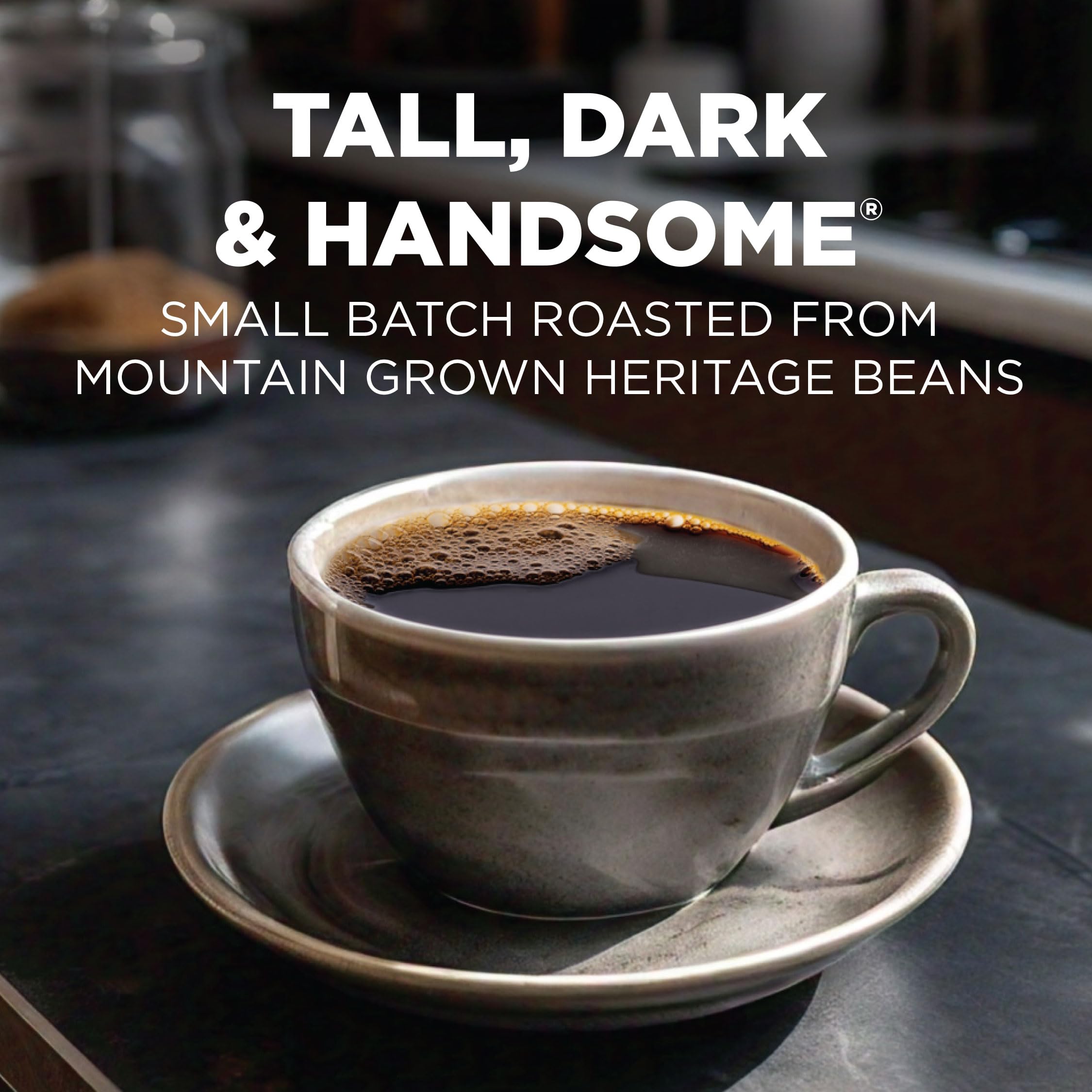MAUD'S bag label close-up emphasizing roast profile and sustainable sourcing