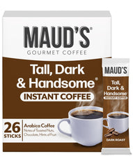 MAUD'S front packaging showing bold dark roast branding and 26-count convenience