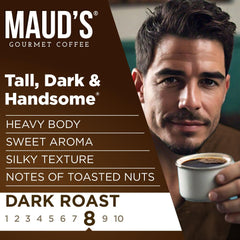 MAUD'S instant granules texture close-up showing smooth dissolve and rich color