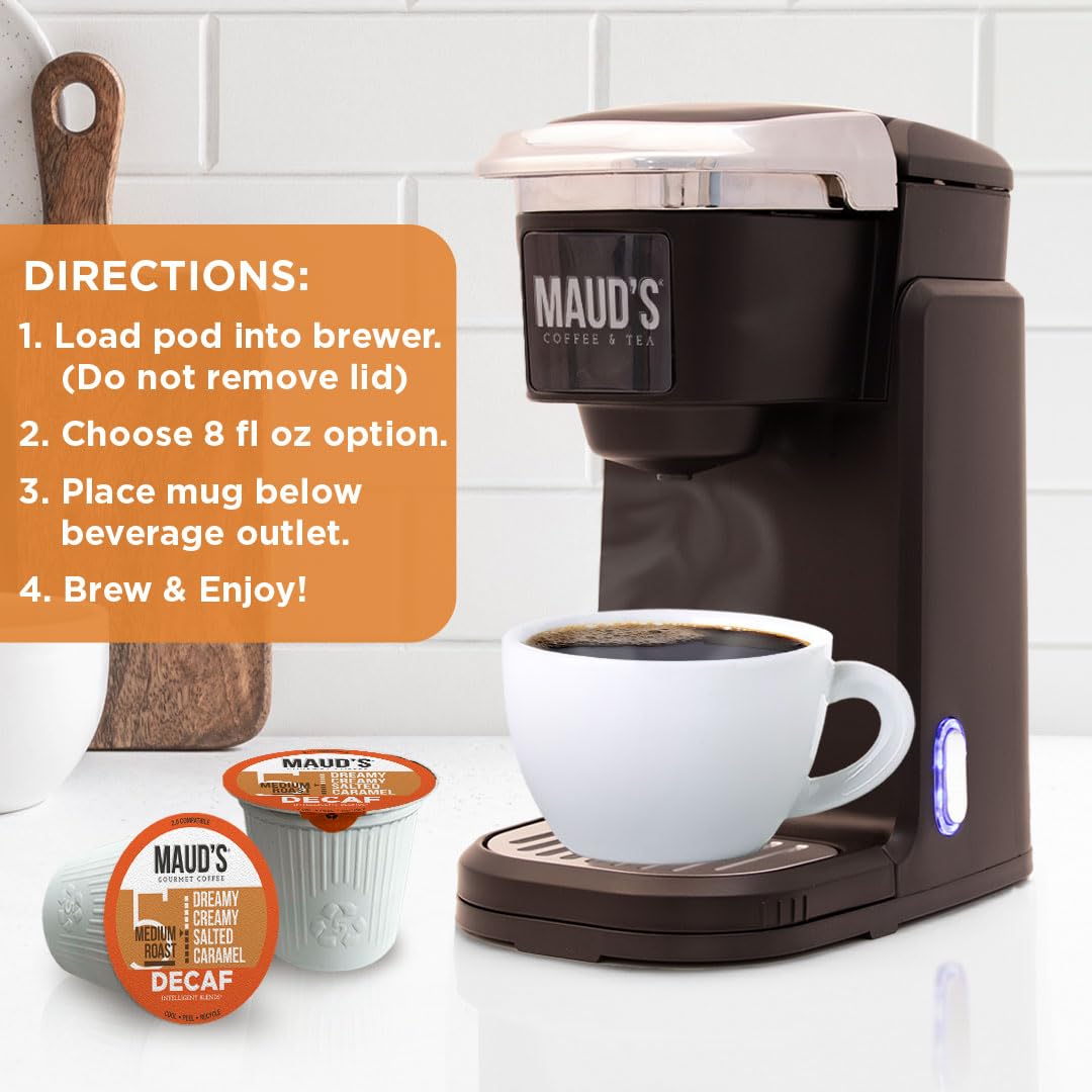 Maud’s coffee on a breakfast table showing lifestyle enjoyment anytime