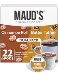 Maud's front packaging showing 22ct pods and flavor, inviting convenience