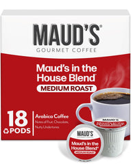 MAUD'S front packaging showing 18 pods and clear labeling for convenience
