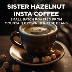 Maud's single‑serve hazelnut packet closeup showing branding and portability