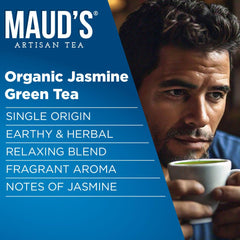 MAUD'S pod inserted in single-serve brewer illustrating easy one-step brewing and time savings