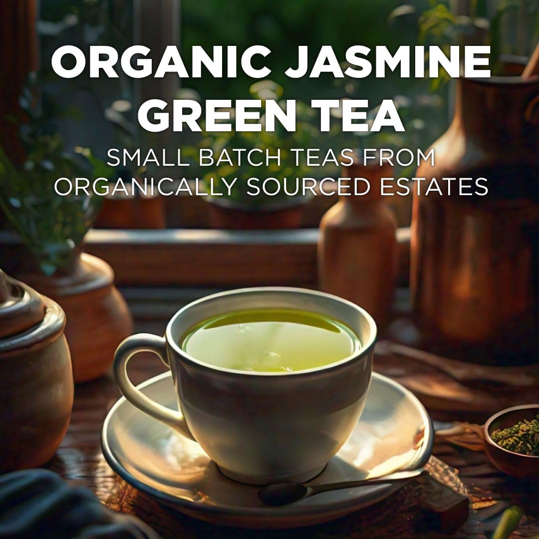 MAUD'S close-up of a jasmine green tea pod showing pod texture and consistent portioning benefit