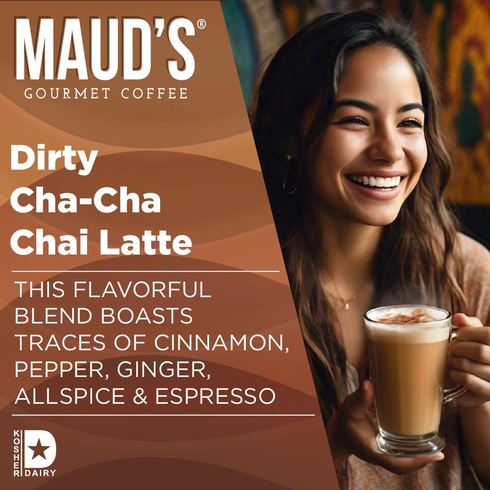 Maud's pod inside a single-serve brewer mid-extraction showing rapid café-style preparation